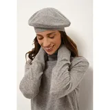 Just Cashmere Kaschmir-Mütze "Paris" in Grau