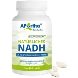 APOrtha® NADH 20 mg Nicotinamid-Adenin-Dinucleotid - vegane säureresistente Kapseln 60 St
