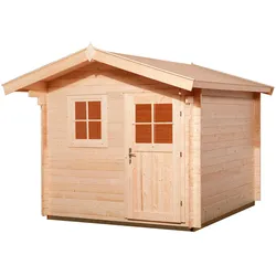 Gartenhaus WEKA "Premium28", beige (naturbelassen), Fußboden im Gartenhaus, ohne Rück- und Seitenwand, ohne Dacheindeckung, Gartenhäuser
