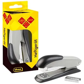 IDENA 300947 - Heftgerät, Heftung bis ca. 25 Blatt, für Heftklammern 24/6, aus Metall, grau