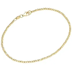 Luigi Merano Armband mit facettierten Kugeln, Gold 585 19 cm Damen 