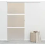 vidaXL Schiebetür mit weichen Stoppern ESG-Glas und Aluminium 90x205cm - Silber