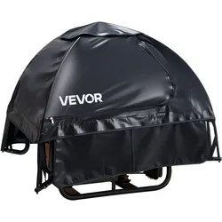 VEVOR Generatorabdeckung (915 x 660 x 660 mm) wasserfeste Schutzhülle für die meisten Generatoren (1778–2743,2 mm), Generator-Laufabdeckung mit strapazierfähigem & dickem Vinylgewebe Schwarz