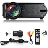 Mini-led-projektor U90 – Kabellos, Bildschirmfreigabe, 720p/1080p, Für Zuhause (100–240 V) Mit Schwarzem Japanischem Stecker