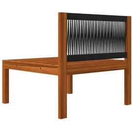 vidaXL 5-tlg. Garten-Lounge-Set mit Kissen Cremeweiß Massivholz Akazie & Seil