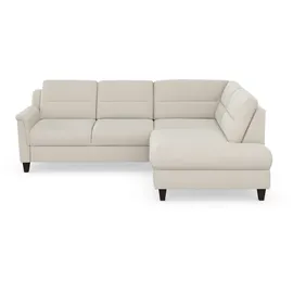sit&more Ecksofa SIT & MORE "Farö L-Form", beige (creme), B:251cm H:90cm T:187cm, Sofas, Ecksofa, inklusive Federkern, wahlweise mit Bettfunktion und Bettkasten