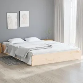 vidaXL Massivholzbett 120 x 200 cm Braun
