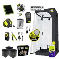 Garden Highpro - Growbox Komplettset Anbau Set mit LED Vollspektrum Grow Lampe Dimmbar, 60x60x160 cm, mit Ventilator, Abluft Aktivkohlefilter, Growzelt Anzucht Gewächshaus, Grow Tent Complete Set