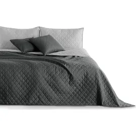 DecoKing Bettüberwurf 240 x 260 cm Grau/Silber