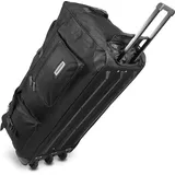 normani Geräumige und leichte Reise- und Sporttasche mit Trolleyfunktion | Reisetrolley mit Rollen Farbe Schwarz / 150 Liter