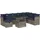 vidaXL Gartensofa-Set 9-tlg. grau Polyrattan