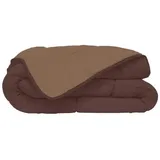 poyet motte made in france Poyet Motte Calgary Bettbezug Polyester Schokolade/Mocca, Polyester, Chocolat/Moka, 200x200x1 cm