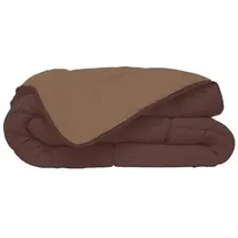poyet motte made in france Poyet Motte Calgary Bettbezug Polyester Schokolade/Mocca, Polyester, Chocolat/Moka, 200x200x1 cm