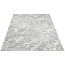 Carpet City "ANTIK481", grau, B:160cm H:10mm L:230cm, Polyester, Teppiche, Kurzflor, 3D-Optik, Klassisch-Modern für Wohnzimmer, Schlafzimmer