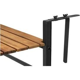 QLS Balkonhängetisch 43 x 57 x 60 cm Schwarz