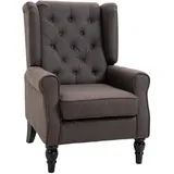 Homcom Ohrensessel Polyester 76 x 86 x 108 cm braun