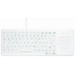 Active Key AK-C4400 Hygiene-Tastatur mit TouchPad  - Deutsch - Weiß