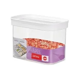 Emsa Frischhaltedose OPTIMA transparent/weiß 11,9 cm 1,0 l