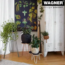 Wagner Möbelbeine HAIRPIN LEGS Retro 4tlg. Set - 12 x 12 x 71 cm, Stahl, vintage, Bein schräg&Anschraubplatte - 12827704