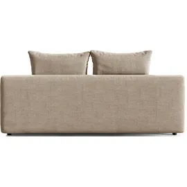 werk2 Schlafsofa WERK2 "Biggi komfortabel & elegant, Schlaffunktion, Bettkasten, Breite 206 cm", beige, B:206cm H:88cm T:91cm, 100% Polyester, Sofas, Schlafsofa, inkl. losen Kissen, Struktur fein, weich BREEZE, Beige
