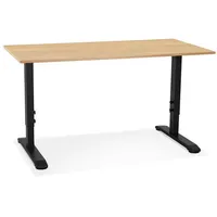 KADIMA DESIGN Schreibtisch höhenverstellbar | 140x70 cm | Holz-Metall