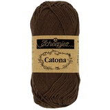 Scheepjes - Scheepjes 162 Schwarz Kaffee Catona Garn - 1x50g