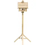 weitere Vogelhaus Pondruff mit Strohdach und Ständer braun 31 x 40 x x37 cm