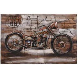 3D Metallbild Motorrad Metall Wandbild Retro Vintage Bild Bar Küche Wohnzimmer