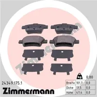 ZIMMERMANN Bremsbelagsatz, Scheibenbremse