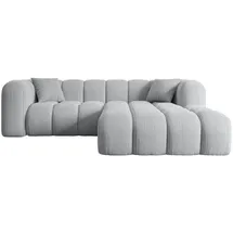 altdecor Ecksofa, Ottomane rechts, OLEA-L1 - 231x173x74 cm Grau