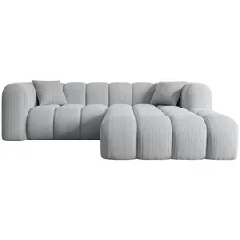 altdecor Ecksofa, Ottomane rechts, OLEA-L1 - 231x173x74 cm Grau