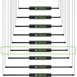 Kadax Deckenwäschetrockner 3 m schwarz