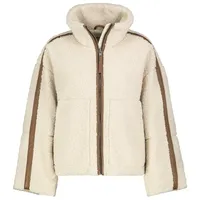 Sublevel Damen Sherpa Teddyfleecejacke Winterjacke Oversize Stehkragen white L