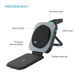 FIXED MagFlex Alu 3in1 foldable wireless charger stand