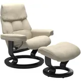 Stressless Ruby M | Classic Untergestell Batick Cream Schwarz