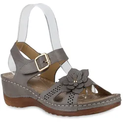 Damen Komfort Sandalen in Khaki