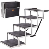 ONVAYA® Hundetreppe faltbar | Hunderampe Einstieghilfe für Autos oder hohe Betten | klappbare Haustiertreppe | stabile Hundeleiter | praktisch & leicht | für bis zu 60 kg (6 Stufen)