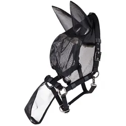 QHP Halfter-Fliegenmaske combi mit Ohren, Pony