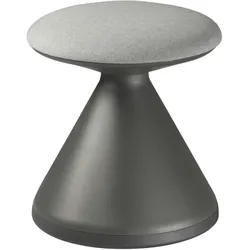 Bisley Fungus Hocker ergonomisch gepolstert in grau, Sitzhocker rund für Büro, Lounge & Empfang - Bürohocker mit Sitz drehbar, Schreibtischhocker,