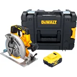 DeWalt DCS 570 NT Akku-Handkreissäge 18 V 184 mm Brushless + 1x Akku 5,0 Ah + TSTAK - ohne Ladegerät