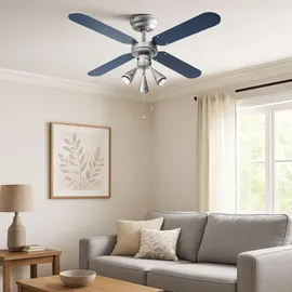 ETC Shop RGB LED Deckenventilator 102 cm Grau