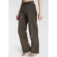 VIVANCE Homewearhose »-Loungehose«, mit breiter elastischen Cord Struktur, Loungewear Vivance dunkel oliv