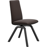 Polsterstuhl STRESSLESS "Laurel", braun (chocolate paloma, schwarz), B:49cm H:92cm T:59cm, Leder PALOMA: PALOMA ist ein durchgefärbtes Semianilin-Möbelleder mit natürlicher Narbung., Stühle, Polsterstuhl, Low Back, Größe M, mit schräggestellten Beinen in Schwarz