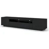 BIM Furniture Aura Lowboard 200 cm Schwarz Matt MDF