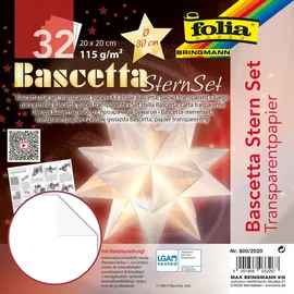 Folia Faltblätter Bascetta-Stern weiß