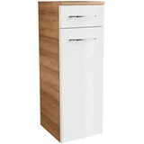 Fackelmann Midischrank MILANO Asteiche/weiss, 30,5 x 83 x 32 cm