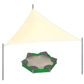 JV Möbel Sandkasten mit Überdachung mehrfarbig