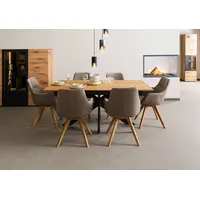 MASSIVMOEBEL24.DE MASSIVMOEBEL24 Esstisch verlängerbar Wildeiche 180-265x100 natur geölt KITZBÜHEL