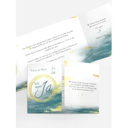 Hochzeitseinladung selbst gestalten mit Spruch und Fotos im Onlinedesigner bei Meine-Kartenmanufaktur.de