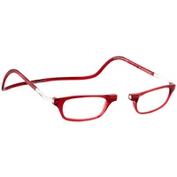 CliC Eyewear Herren-Lesebrille XL | Lesebrille mit Magnet | Lesebrille aus Polycarbonat | Flexible Presbyopie-Brille (1.0, Rot) - 1.0